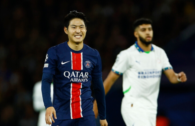 UCL, '전방 압박+강력한 슈팅' 이강인 68분 활약…PSG, 에인트호번과 1-1 무승부